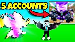 Hatching on 5 Accounts - Clicker Simulator 465M Event Update Mr Bitcoin Roblox