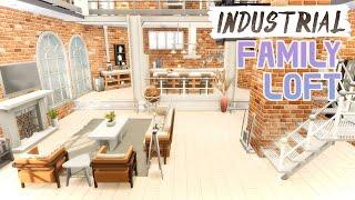 PLATFORM INDUSTRIAL FAMILY LUXURY LOFT  Sims 4 Speed Build with Industrial Loft Kit No CC