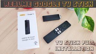 realme Google tv stick full installation realme tv stick ko kse TV ke saath connect kre