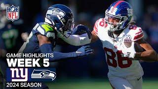 New York Giants vs. Seattle Seahawks Game Highlights  NFL 2024 Season Week 5