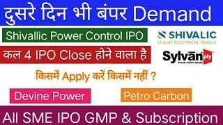 Shivallic Power Control IPO Sylvan Plyboard IPO  Divine Power IPO  All SME IPO 