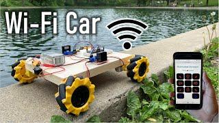 Smartphone controlled WiFi car  esp32  Mecanum wheels