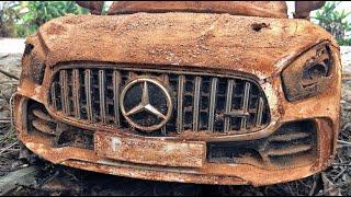 Fully restoration abandoned Mercedes GT 63 supercar  childrens electric car 