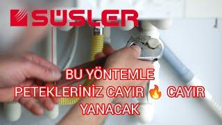 SÜSLER KOMBİ PETEKLER ISINMIYORSA MUHAKKAK BU YÖNTEMİ DENEYİN PETEKLER CAYIR  CAYIR  YANACAK