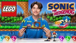 LEGO SONIC THE HEDGEHOG - Green Hill Zone - Set 21331 Time-lapse Speed Build & Review