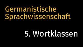 NEUE VERSION  LINK IN BESCHREIBUNG  Germanistische Sprachwissenschaft 5 Wortklassen