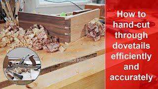 How to hand cut through dovetails efficiently and accurately - In-depth video