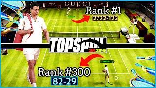 Rank 300 vs Rank 1 96% Winrate TopSpin 2K25 Player vs Player Gameplay  World Tour