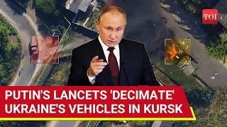 Putin Makes Ukraine Pay 6600+ Troops Killed In Kursk Watch Russias Lancet Smash Into Vehicle