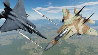 Same Planes Of Other Countries Fights - Su-34 Vs Su-34 F-15E Vs F-15E - Who Will Win? - DCS World