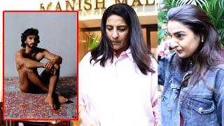 Ranveer Singhs Mother Anju Bhavnani And Sister Make Public Appearances Post His Viral Photoshoot