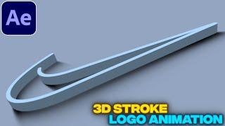 3D Stroke Logo Animation Tutorial in After Effects  No Plugins  3D Stroke Logo Reveal