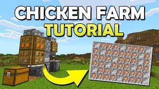 Easy 1.21 AFK Chicken Farm Tutorial in Minecraft Bedrock MCPEXboxPS4Nintendo SwitchPC