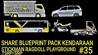 Share Blueprint Pack Kendaraan V2 + Bonus Rumah TSRPSRP   Stickman Ragdoll Playground #35