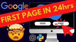 How To Rank On The First Page Google In 24 Hours  100% Free