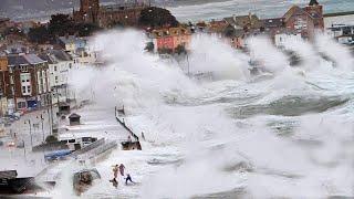 Huge Storm Noa Waves Hits Cornwall England UK  Storm Noa