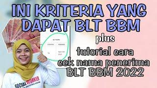 CARA MUDAH CEK NAMA PENERIMA BLT BBM 2022