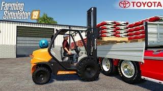 Farming Simulator 19 - TOYOTA FORKLIFT Loads Pallets To A Semi Trailer