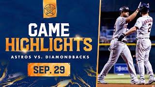 Astros vs. D-backs Game Highlights 92923  MLB Highlights