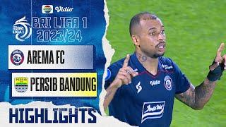 Highlights - Arema FC VS Persib Bandung  BRI Liga 1 202324