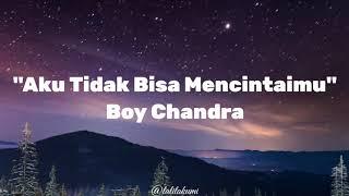 MUSIKALISASI PUISI BOY CHANDRA  Aku tidak bisa mencintaimu jika hanya bersenang senang saja