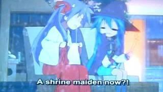 LuckyStar OVA  Kagami in 4 different cosplay overalls