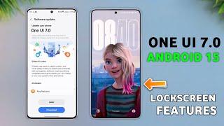 Samsung One Ui 7.0 Beta 1  Lockscreen Customise   Android 15 Update Features