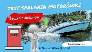 How much does a motorboat fuel consumption test on the route Szczecin - Dziwnow