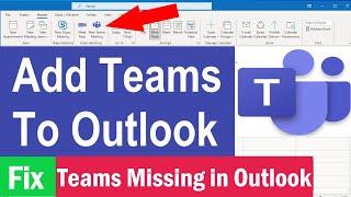 Teams Meeting Button Missing in Outlook  How To Add Microsoft Teams To Outlook #TeamsMeetingAdd-in