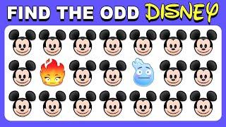 Find the ODD One Out - Disney Edition Easy Medium Hard - 30 Levels Emoji Quiz