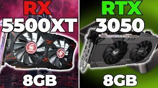 RX 5500 XT vs RTX 3050  Test in 15 Games  in 2024