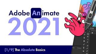 Adobe Animate 2021 The Absolute Basics #1  Beginners Tutorial