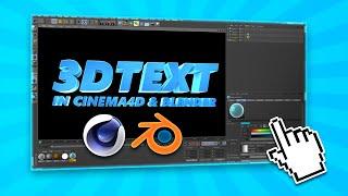 Creating 3D Text in Cinema4D & Blender Step by Step - Tutorial by EdwardDZN