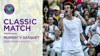 Andy Murray vs Richard Gasquet  Wimbledon 2008 Fourth Round Replayed