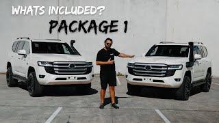 What makes up Package 1 for the LC300 Wagon??