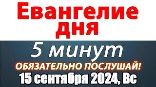 Евангелие дня с толкованием 15 сентября 2024 года Воскресенье Чтимые святые. Церковный календарь