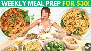 VEGAN MEAL PREP FOR $30 Budget Friendly Vegan Grocery Haul & Meal Prep