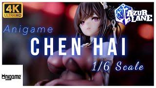 Anigame Azur Lane Chen Hai 16 Scale Vestibule of Wonders Ver. Anime Figure Unboxing Review