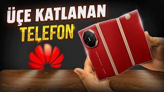 Bu telefonun ekranı üçe katlanıyor Huawei Mate XT Ultimate kutu açılışı