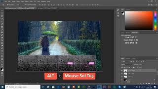 DERS  19 - Photoshop CC de Yağmur Efekti