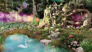 4K Magical Forest AmbienceCozy Fairy House In The Forest with Nature Sounds & Hypnotic Wind Chimes