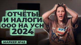 Налоги и отчётность ООО на УСН 2024  #маркер #бухгалтерия #налоги