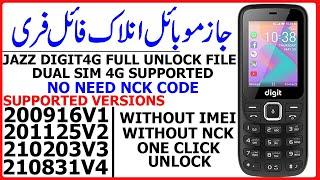 JAZZ DIGIT4G V1 V2 V3 FREE UNLOCK  NO NCK CODE  ONE CLICK UNLOCK FILE  WITHOUT NCK  URDU HINDI