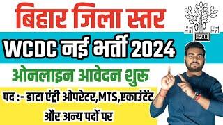 बिहार में जिला स्तर DEO MTS नई भर्ती ऑनलाइन शुरू  Bihar district Level Vacancy 2024  BIhar WCDC