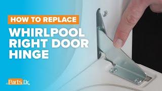 How to replace Right Door Hinge part # WP8066056 on your Whirlpool Maytag Amana Dryer