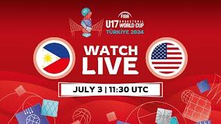 Round of 16  Philippines v USA  Full Basketball Game  FIBA U17 Basketball World Cup 2024