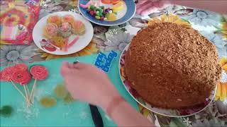 Украшение торта мармеладом на детский праздник