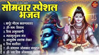 सोमवार भक्ति भजन  कर्पूर गौरम करुणावतारं ॐ नमः शिवाय शिव प्रार्थना शिव अमृतवाणी चालीसा व आरती