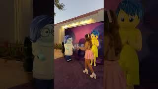 MEETING JOY AND SADNESS AT DISNEYLAND #shorts #insideout2 #bingbong #disneyoutfit #pixar