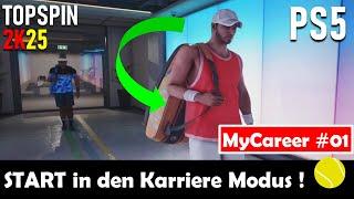 TOPSPIN 2K25  PS5  Karriere #01 - START in den MyCareer MODUS  Ich will TENNIS PROFI werden 